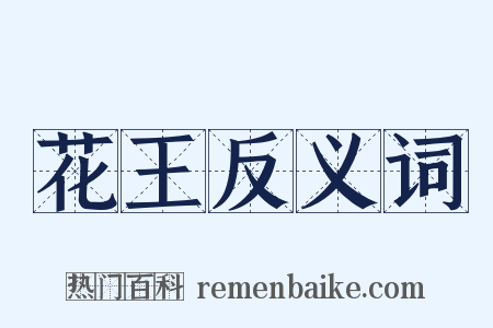 花王反义词是什么意思的图片
